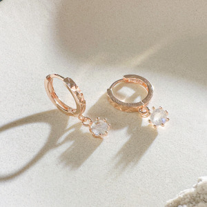 天然石│拉長石輾轉時空 ‧ 純銀耳環