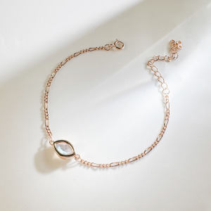 天然石│拉長石預言家 ‧ 純銀手鍊