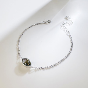 天然石│茶水晶預言家 ‧ 純銀手鍊