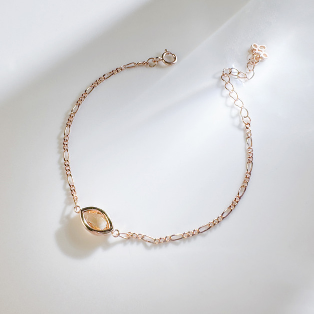 天然石│黃水晶預言家 ‧ 純銀手鍊