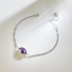 天然石│紫水晶預言家 ‧ 純銀手鍊