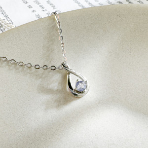 天然石│堇青石永恆無限 ‧ 純銀項鍊