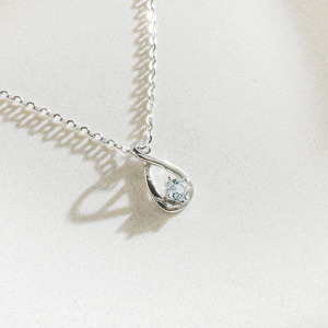 天然石│海藍寶永恆無限 ‧ 純銀項鍊