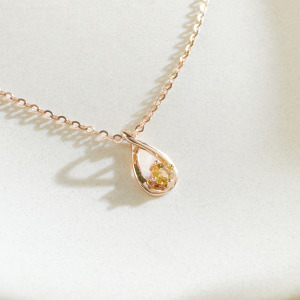 天然石│黃水晶永恆無限 ‧ 純銀項鍊