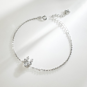 天然石│拉長石小麋鹿 ‧ 純銀手鍊