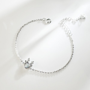 天然石│托帕石小麋鹿 ‧ 純銀手鍊