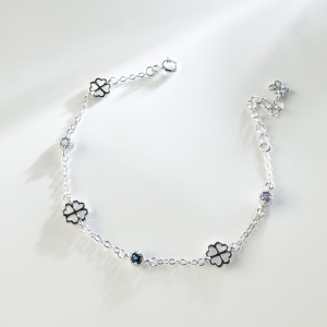 天然石│海藍寶 ‧ 托帕石 ‧ 堇青石│幸運來臨 ‧ 純銀手鍊