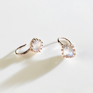 天然石│拉長石致命誘惑 ‧ 純銀耳環