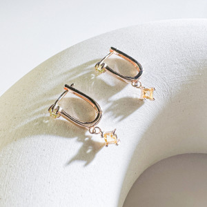 天然石│橄欖石 ‧ 黃水晶│未知夢 ‧ 純銀耳環