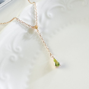 天然石│黃水晶 ‧ 橄欖石│流星眼淚 ‧ 純銀項鍊