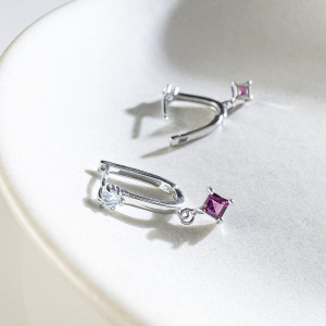 天然石│海藍寶 ‧ 石榴石│未知夢 ‧ 純銀耳環