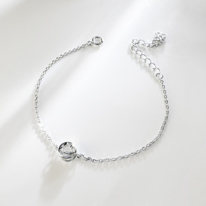 天然石│拉長石Smile微笑 ‧ 純銀手鍊