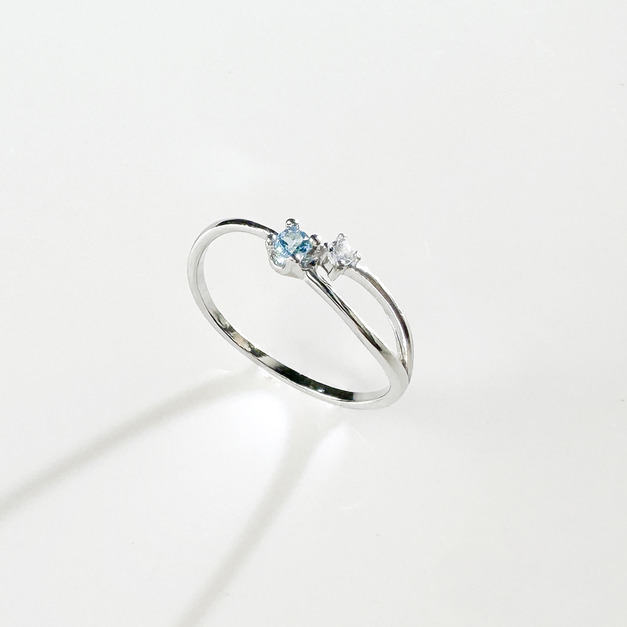 天然石│月光石 ‧ 托帕石│偏愛 ‧ 純銀戒指