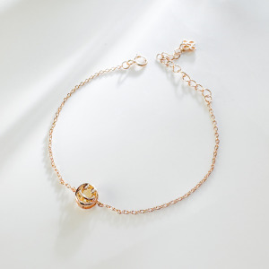 天然石│黃水晶Smile微笑 ‧ 純銀手鍊