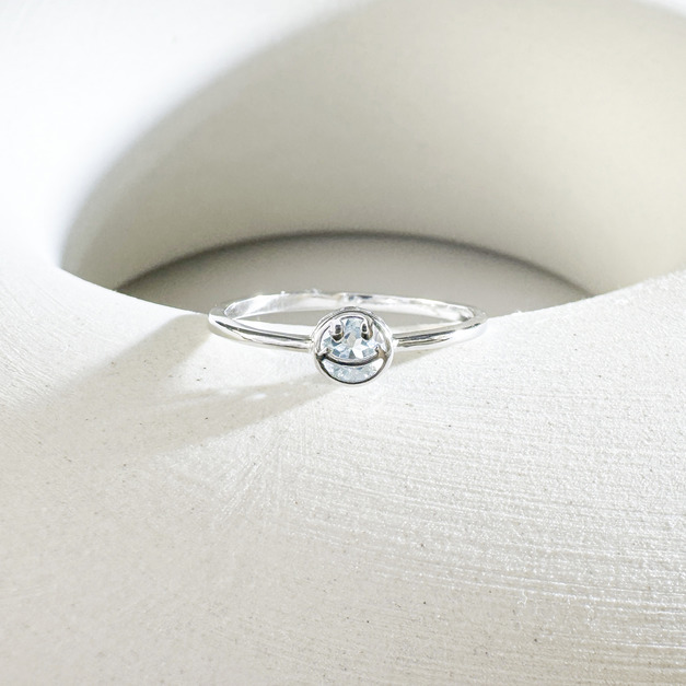 天然石│托帕石Smile微笑 ‧ 純銀戒指