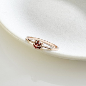 天然石│石榴石Smile微笑 ‧ 純銀戒指