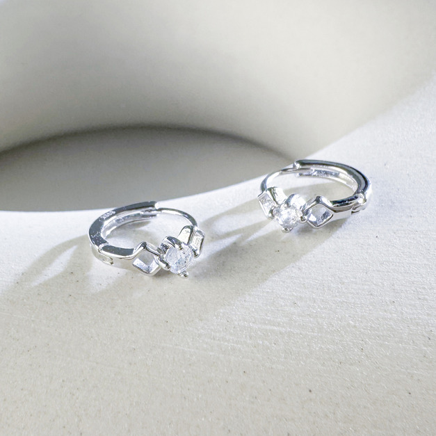 天然石│拉長石時空交錯 ‧ 純銀耳環