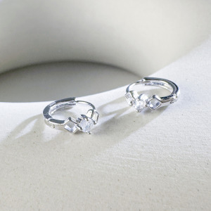 天然石│拉長石時空交錯 ‧ 純銀耳環