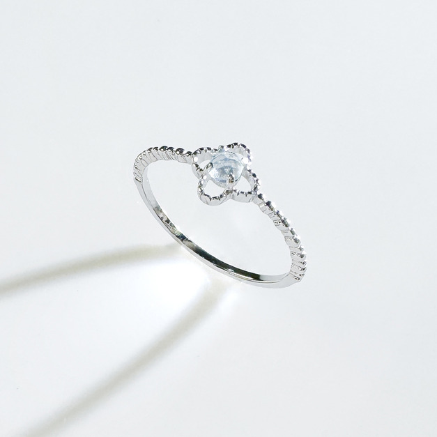 天然石│托帕石花的祝福 ‧ 純銀戒指