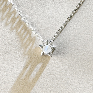 天然石│月光石繁星告白 ‧ 純銀項鍊