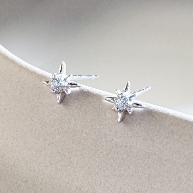 天然石│托帕石璀璨光芒 ‧ 純銀耳環