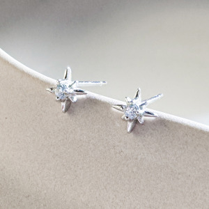 天然石│托帕石璀璨光芒 ‧ 純銀耳環