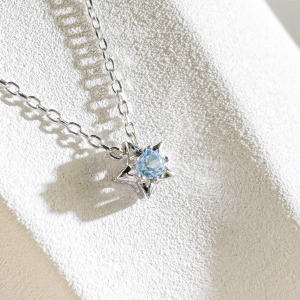 天然石│托帕石繁星告白 ‧ 純銀項鍊