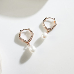 氣質珍珠圈 ‧ 純銀耳環