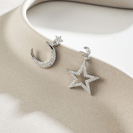 浪漫星月 ‧ 純銀耳環