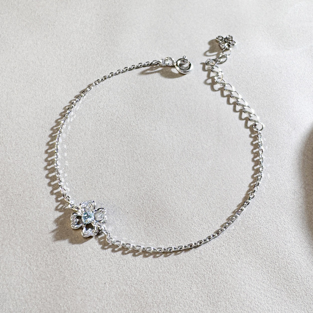 天然石│托帕石遇見幸運 ‧ 純銀手鍊