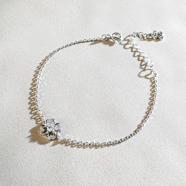 天然石│拉長石遇見幸運 ‧ 純銀手鍊