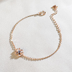 天然石│堇青石遇見幸運 ‧ 純銀手鍊