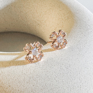 天然石│拉長石遇見幸運 ‧ 純銀耳環