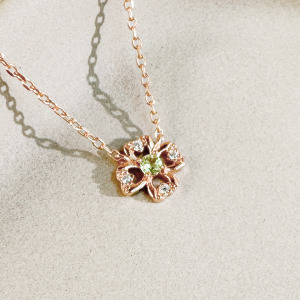 天然石│橄欖石遇見幸運 ‧ 純銀項鍊