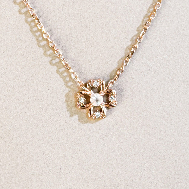 天然石│月光石遇見幸運 ‧ 純銀項鍊