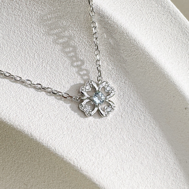 天然石│托帕石遇見幸運 ‧ 純銀項鍊