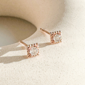 天然石│拉長石獨特浪漫 ‧ 純銀耳環