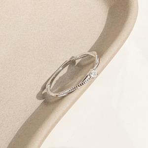 天然石│交織美好月光石尾戒 ‧ 純銀戒指