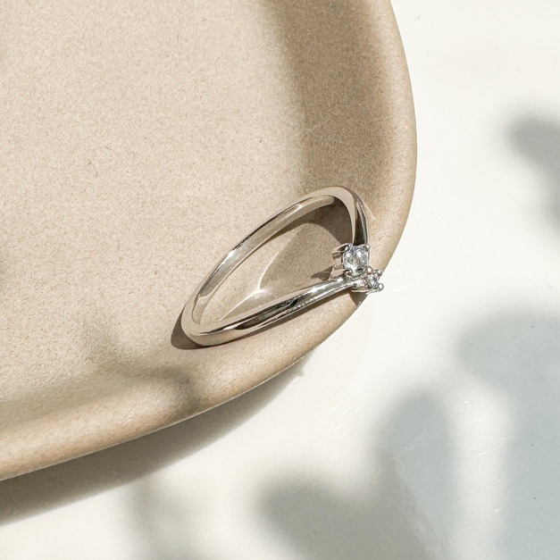 天然石│海藍寶餘韻尾戒 ‧ 純銀戒指