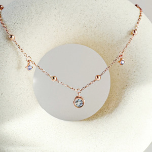 天然石│托帕石 ‧ 堇青石│慢慢時光 ‧ 純銀項鍊