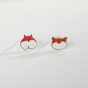 俏皮柯基 ‧ 純銀耳環