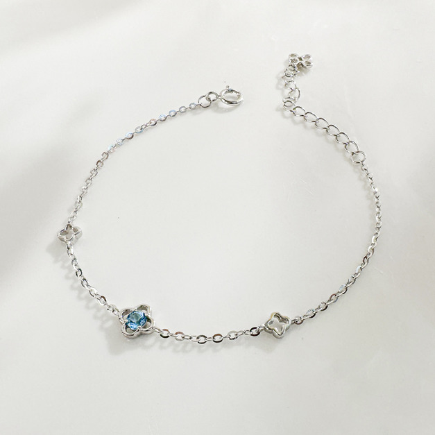 天然石│托帕石加倍幸運 ‧ 純銀手鍊