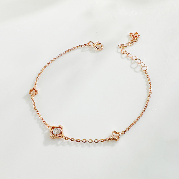 天然石│拉長石加倍幸運 ‧ 純銀手鍊