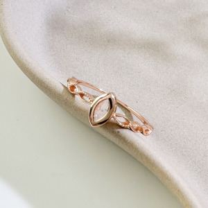 天然石│粉水晶預言家 ‧ 純銀戒指