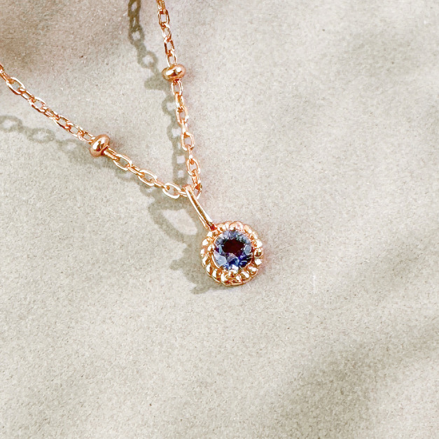 天然石│堇青石餘韻 ‧ 純銀項鍊