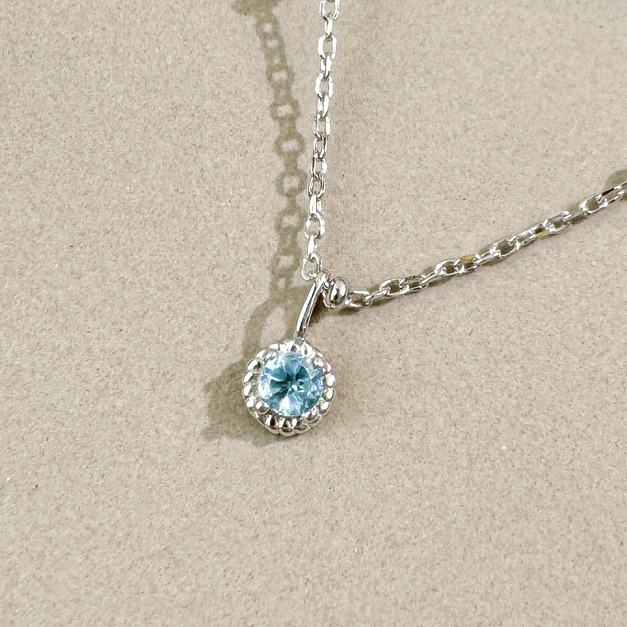 天然石│托帕石餘韻 ‧ 純銀項鍊