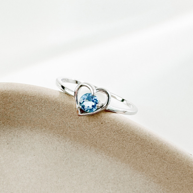 天然石│托帕石理想情人 ‧ 純銀戒指
