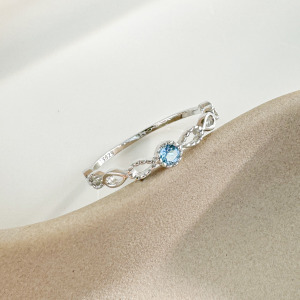 天然石│托帕石幸福期望 ‧ 純銀戒指