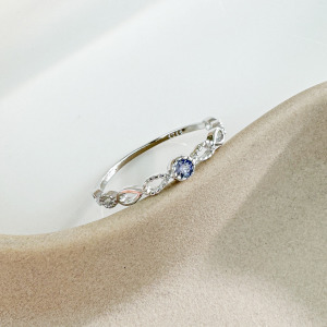 天然石│堇青石幸福期望 ‧ 純銀戒指