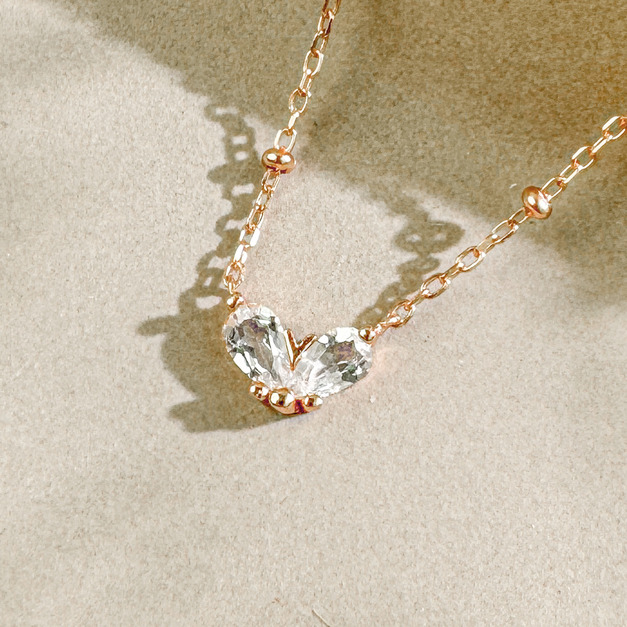 天然石│白水晶夠愛 ‧ 純銀項鍊